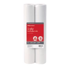 1-Ply Bond Paper Rolls, 2-1/4" x 130', White, Pack Of 12