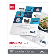 Business Paper, Matte, Letter Size, White, Pack Of 100 Sheets