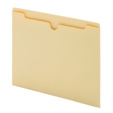 Double-Top Flat File Jackets, 8 1/2" x 11", Letter Size, Manila, Pack Of 25