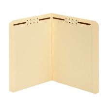 Manila Fastener Folders, 2 Fasteners, Straight Cut, Letter Size, Box of 50 Folders
