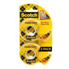 Scotch Double Sided Tape, Permanent, 2 Tape Rolls, 3/4 in x 300 in, Home Office Supplies and School Supplies for College and Classrooms