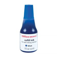 Self-Inking Refill Ink, 1 Oz, Blue