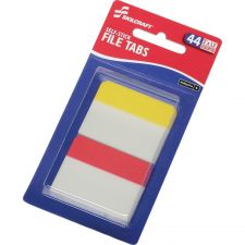 SKILCRAFT Self-stick File Tabs - 1.50" Tab Height x 2" Tab Width - Self-adhesive - Assorted Tab(s) - 66 / Pack - TAA Compliant