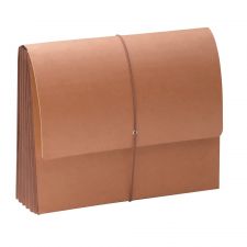 Smead TUFF Expanding Wallets, 5 1/4" Expansion, Extra Wide Letter Size, 30% Recycled, Redrope, Pack Of 10