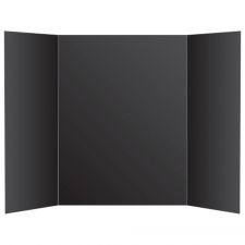 Tri-Fold Foam Display Board, 36" x 48", Black