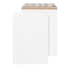 White Chipboard Photo And Document Mailer, 100% Recycled, 9" x 12", Pack Of 24