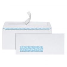 #10 Security Envelopes, Left Window, 4-1/8" x 9-1/2", Clean Seal, White, Box Of 250