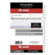 AT-A-GLANCE 2-Page-Per-Week Planner Refills, 8.5 x 5.5, White Sheets, 12-Month (Jan to Dec): 2026