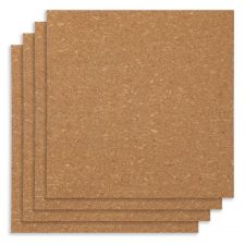 Cork Wall Tiles, 12" x 12", Pack Of 4 Tiles