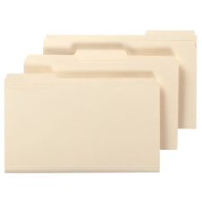 File Folders, 1/3 Cut, Legal Size, 30% Recycled, Manila, Pack Of 100