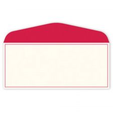 Gartner Studios #10 Stationery Envelopes, Gummed Seal, Red Border, Pack Of 50