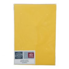 Gartner Studios Envelopes, A9, Gummed Seal, Yellow, Pack Of 50