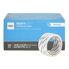 Heavy Duty Shipping Packing Tape, 1.89" x 54.6 Yd, Crystal Clear, Pack Of 18 Rolls