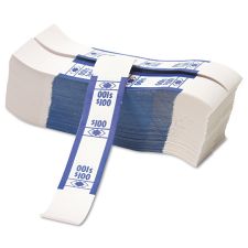 Iconex Color-Coded Kraft Currency Straps, Dollar Bill, $100, Self-Adhesive, 1000/Pack
