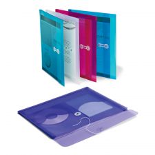 Poly String Envelopes, Letter Size, Assorted Classic Colors, Pack Of 5