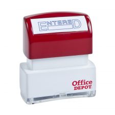 Pre-Inked Message Stamp, "Entered", Blue