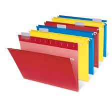 Reinforced Hanging File Folders, 8 1/2" x 11", Letter Size, Assorted Colors, Pack Of 6 Folders