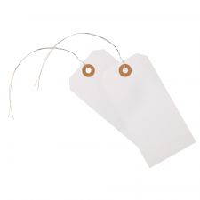 Shipping Tags With Wires, 4 3/4" x 2 3/8", Pack Of 100