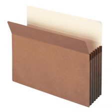 Smead Expanding File Pockets, 5 1/4" Expansion, 9 1/2" x 11 3/4", 30% Recycled, Redrope