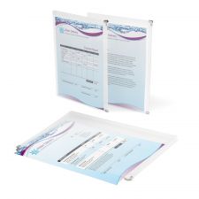 Transparent Zipper Envelopes, Letter Size, Clear, Pack Of 3