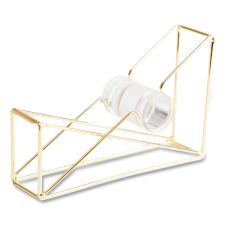 U Brands Vena Tape Dispenser, 1" Core, Metal, Gold