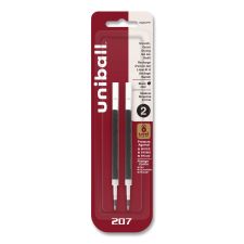 uniball Refill for Signo Gel 207 Pens, Medium 0.7 mm Conical Tip, Black Ink, 2/Pack