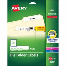 Avery TrueBlock File Folder Labels - AVE08593
