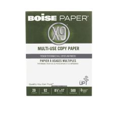 Boise X-9 3-Hole Punched Multi-Use Printer & Copy Paper, White, Letter (8.5" x 11"), 500 Sheets Per Ream, 20 Lb, 92 Brightness
