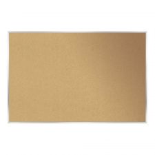 Ghent Cork Bulletin Board, 48 1/2" x 96 1/2", Aluminum Frame With Silver Finish