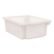HON Flagship Storage Bins, 1 Section, 12.75" x 16" x 6", Translucent White