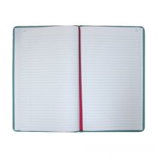 National Brand Sewn Canvas Account Book, 12 1/8" x 7 5/8", 50% Recycled, Green, 35 Lines Per Page, Book Of 150 Pages