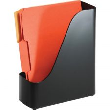 OIC Officemate 2200 Series Executive Plastic Magazine File, Black Black Plastic 1 Each