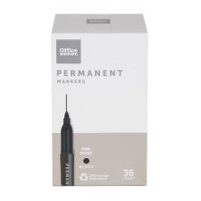 Permanent Markers, Fine Point, 100% Recycled Plastic Barrel, Black Ink, Pack Of 36