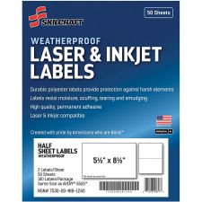 SKILCRAFT Weatherproof Mailing Labels
