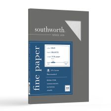 Southworth Granite Specialty Paper, 8 1/2" x 11", 24 Lb, 75% Recycled, Gray, Pack Of 100 Sheets