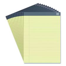 TRU RED Notepads, Wide/Legal Rule, (50) Canary-Yellow 8.5 x 11.75 Sheets, 12/Pack