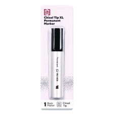 TRU RED XL Permanent Marker, Extra-Broad Chisel Tip, Black