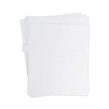 U Brands Data Card Replacement Sheet, 8.5 x 11 Sheets, Perforated at 1", White, 10/Pack