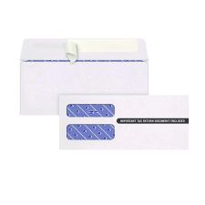 Adams 3-Up 1099-NEC Peel and Seal Double-Window Security Tint Envelopes, Commercial Flap, 8.75 x 3.75, White, 24/Pack
