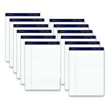 Ampad Gold Fibre Writing Pads, Narrow Rule, 50 White 8.5 x 11.75 Sheets, Dozen
