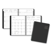 AT-A-GLANCE Contemporary Lite Weekly/Monthly Planner, 8.75 x 7, Black Simulated Leather Cover, 12-Month (Jan to Dec): 2026