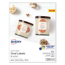 Avery Matte White Sure Feed Labels - AVE22570