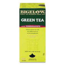 Bigelow Green Tea with Pomegranate, 0.07 oz Tea Bag, 28/Box