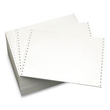 Domtar Continuous Feed Computer Paper, 1-Part, 18 lb Bond Weight, 8.5 x 12, White, 4,000/Carton