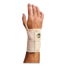 ergodyne ProFlex 4010 Double Strap Wrist Support, X-Large, Fits Right Hand, Tan