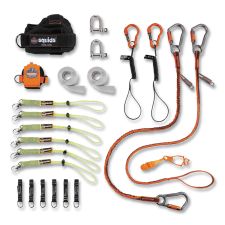 ergodyne Squids 3186 Iron   Steel Worker Tool Tethering Kit, Assorted Max Working Capacities, Lengths and Colors