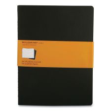 Moleskine Cahier Journal, 1-Subject, Narrow Rule, Black Cover, (120) 9.75 x 7.5 Sheets, 3/Pack