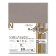 Neenah Paper Creative Collection Premium Cardstock, 65 lb Cover Weight, 8.5 x 11, Assorted Naturals, 50/Pack