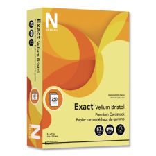 Neenah Paper Exact Vellum Bristol Cover Stock, 67 lb Bristol Weight, 8.5 x 11, Ivory, 250/Pack