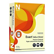 Neenah Paper Exact Vellum Bristol Cover Stock, 67 lb Bristol Weight, 8.5 x 11, Yellow, 100/Pack